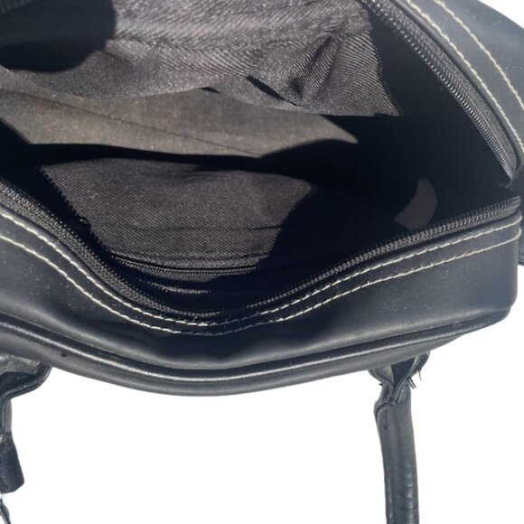 Y2K 2000s Black and White Goth Corset Mini Bag Purse - Picture 6 of 6